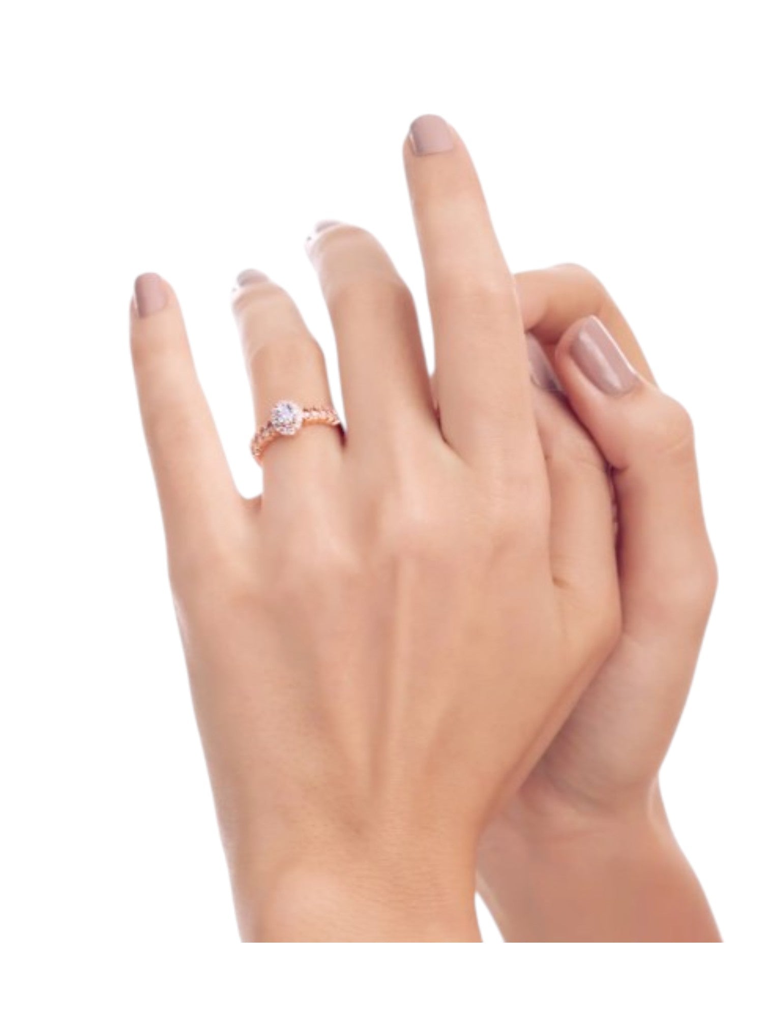 Sterling Rose Gold Plated CZ Stone Light Weight Silver Ring For Women By Kesardeep